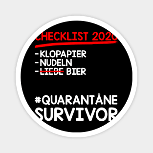 Checkliste 2020 - Lustige Bier Sprüche Magnet